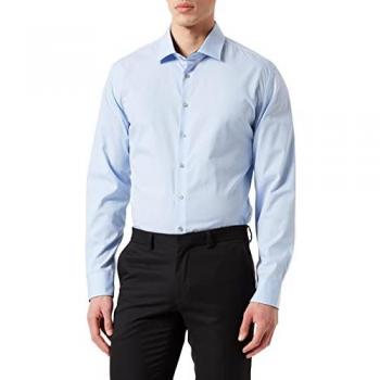 Bügelfreies Slim Fit Business Hemd mit Kentkragen in Karo-Design