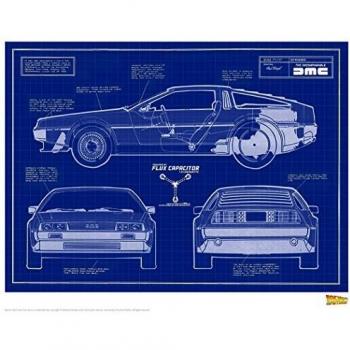 FANATTIK UV‑BTF1‑02: Zeitreise‑Lampe “Zurück in die Zukunft” (Nr. 6) 41 × 29 cm, bunte Version