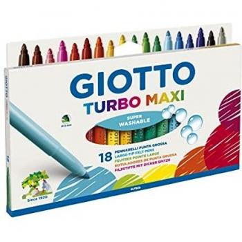 Maxi étui Giotto Turbo avec 18 feutres assortis