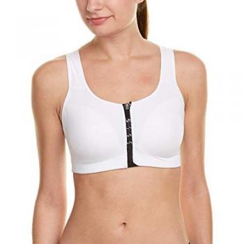 Nike Shape Zip BH für Frauen – White/Black – XS (S-Model 858429‑100)