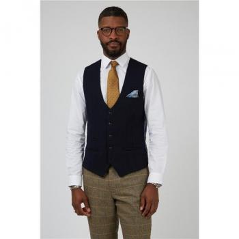 Marc Darcy Navy Blue Waistcoat