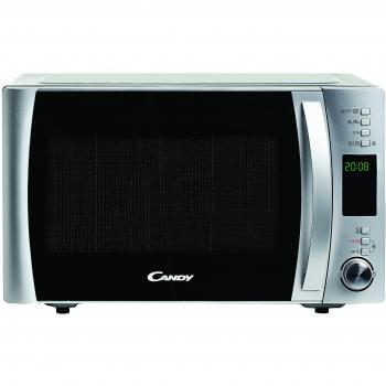 Forno Microonde Candy CMXG22DS con Grill e Capacità di 22 Litri, Potenza di 800W e App Cook-in per Programmi Automatici, Controllo Digitale, Installazione Libera, Colore Argento, Dimension