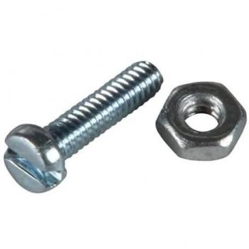Verzinkte M2x8 Schraube mit Mutter, VPE 200