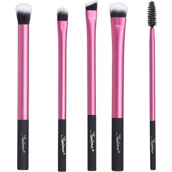 Pink Pro Makeup Brush Kit with Powder, Eyeshadow, Blending Brushes