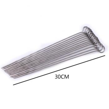 Barbecue Skewers – 12 pièces en inox, accessoires cuisine