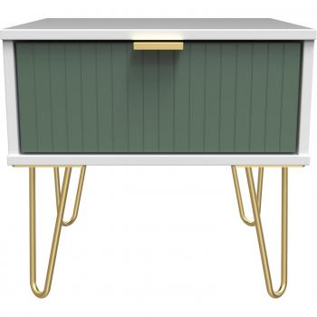 Ready‑Assembled Bexley 2‑U 1‑Drawer Bedside in Green