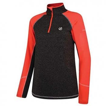 Veste Polaire Femme Dare 2b Involved Core Stretch, Gris Charbon/Corail Flamboyant, FR : L (Taille Fabricant : 14)