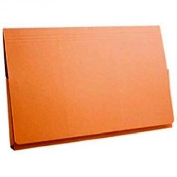 Guildhall Document Wallet Full Flap 35mm Foolscap Orange Pack of 50