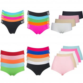 M‑Mala Damen Slips „Seamless Strings“ – 3‑Pack (Weiß)