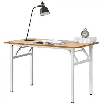 Table à Tablette Pliante, 4 assis, 120 × 60 cm, Hautes ajustables – Hêtre / Blanc