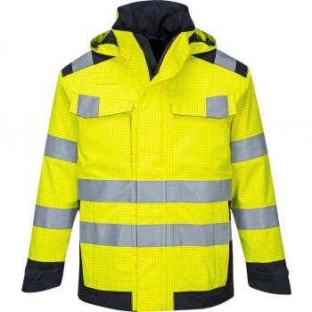 Chaqueta Portwest MV70 Modaflame, protección contra el calor, impermeable y transpirable, alta visibilidad