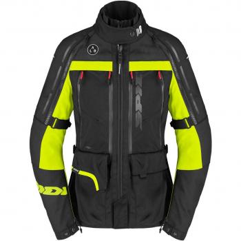 Giacca tessile moto da donna Spidi 4 Season V3 H2Out impermeabile Nero Grigio Giallo S