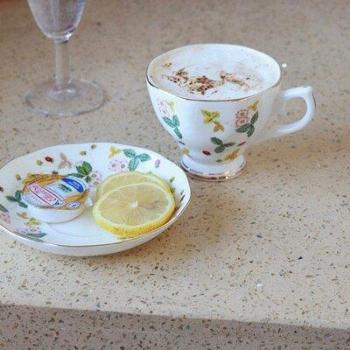 French Vintage Wild Strawberry Coffee and Tea Cup