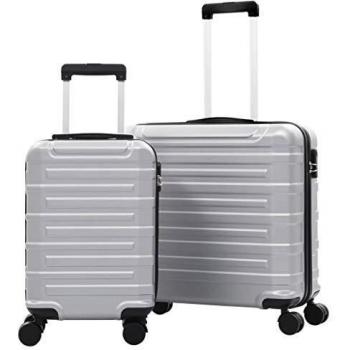 VidaXL Valise de vacances rigide 2 pcs argenté