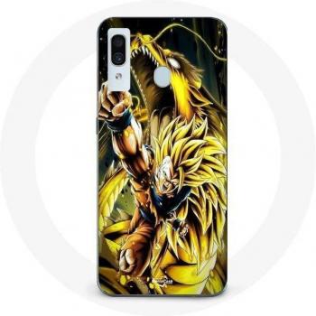Protezione Smartphone A30 con Motivo Son Goku SSJ3 Attacco Drago