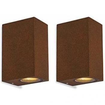 Set de 2 apliques industriales óxido IP44