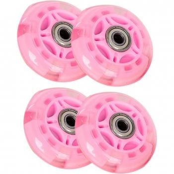 4Pcs Roller Skates with Illuminating Wheels, Wear-Resistant PU, Soft Rubber
