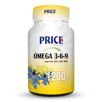 Price Omega 3-6-9 – 90 cápsulas – Fharmonat, suplemento alimentar que combina ácidos graxos essenciais Ômega 3, 6 e 9 em uma única fórmula, contribuindo para a saúde cardiovascular