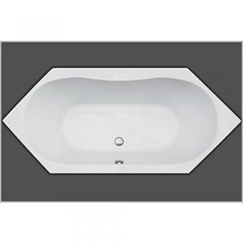 Badewanne Sechseck 180x80cmx45cm weiß