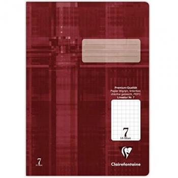 Clairefontaine 331007C Heft A4, Premium kariert, Folie kaschiert, 90 g, 7 x 7 mm, 1-er Pack, 16 Blatt