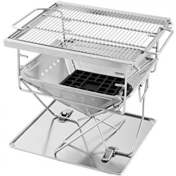 Camping Fire Pit BBQ Grill with Carry Bag