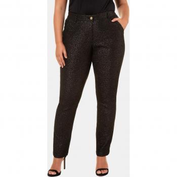 Ulla Popken Women's Plus Size Metallic Pants