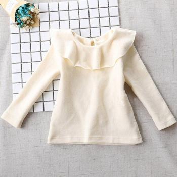 Baby Girls' Long Sleeve Shirt with Wave Design