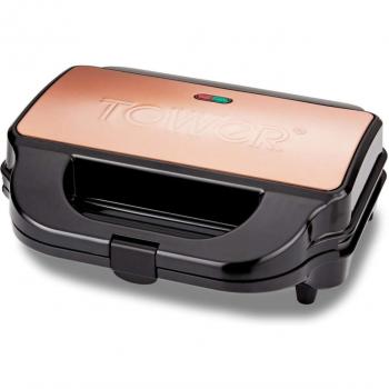 Tower T27032RG 3-in-1 Deep Filled Snack Maker, 900W, Rose Gold