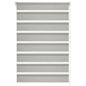Doppelrollo Easyfix, Gardinia, grau, 120 x 150 cm