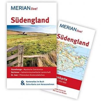 Südengland: MERIAN live!  Mit Kartenatlas im Buch und Extra-Karte zum Herausnehmen: Stonehenge: Mystische Steinkreise. Dartmoor: Geheimnisumwitterte Landschaft. St Ives: Pittoreskes Künstlerstädtchen