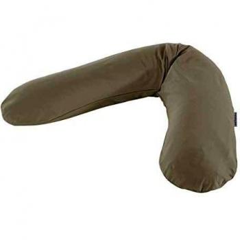 THERALINE Stillkissen 190 cm mit Bezug Lehmgrau Bambus