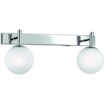 Trio Halogen‑Balken 8801221-06 – 2×28 W, G9, Schalter, Chromglas, Opalweiß