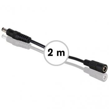 Rallonge DC 2 m avec connecteur mâle-femelle noir