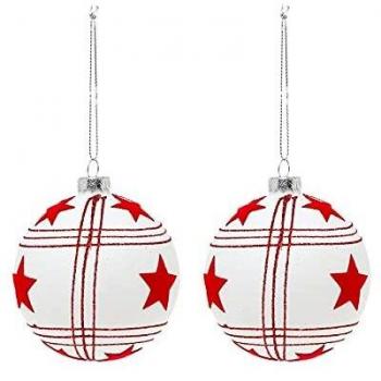Boules de Noël Transparentes 8 cm (ensemble de 2)