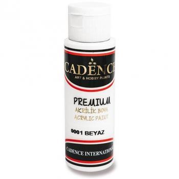 Akrylové barvy Cadence Premium, bílá, 70 ml