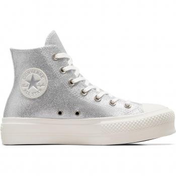 Chaussures de running argentées femme Converse Chuck Taylor All Star Lift