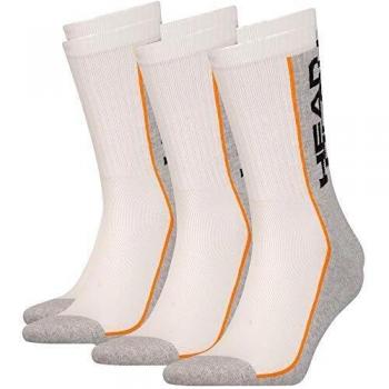 Head T269-1-H 3 Pares de Calcetines Unisex Blanco/Gris Talla 43/45