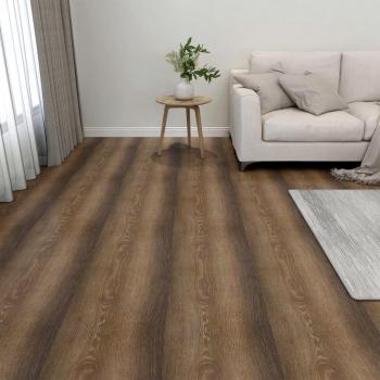 Planche de parquet auto‑adhésive 20 unités PVC 1,86 m² marron
