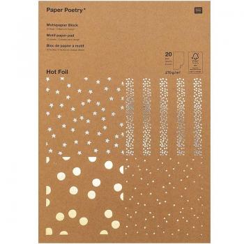 Sparkle Dot Kraft Paper Pad – 20 Sheets, 21x29.5 cm