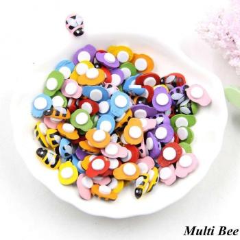 Self-Adhesive 3D Ladybug and Bee Wooden Stickers