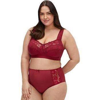Sheego Slip mit transparenter Spitze, burgund, Größe 46