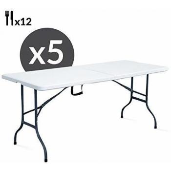 Tavoli pieghevoli rettangolari da 244 cm