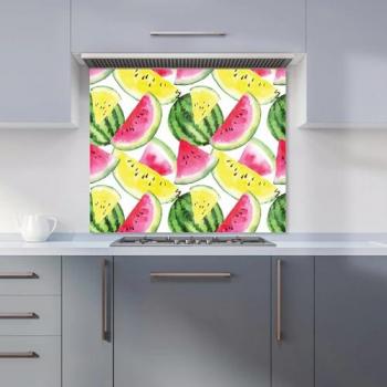 Bright Melon Graphic Kitchen Splashback