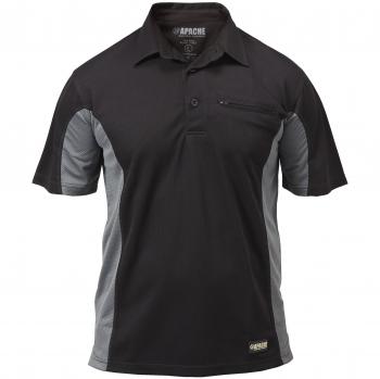 Apache APADMPXXL Dry Max Polo Shirt in Black/Grey