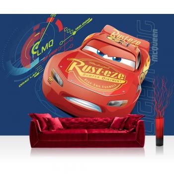 Wandfoto Vliestapete 208x146 cm – Buntes Disney Cars Cartoon Bild