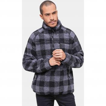 Sweat-shirt polaire Brandit Teddyfleece noir/gris pour homme