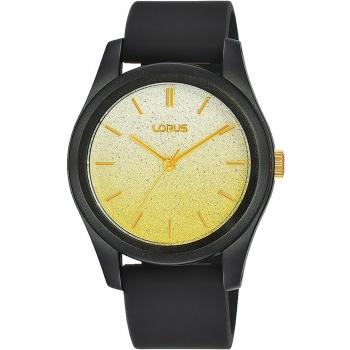 Lorus RG269TX9 Mujer Resistente al Agua 100 m con Cuarzo y Plástico Negro