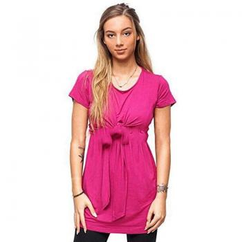 Chemise de maternité en coton avec nœud