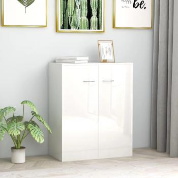 VidaXL High Gloss White Sideboard 60x30x75 cm Engineered Wood