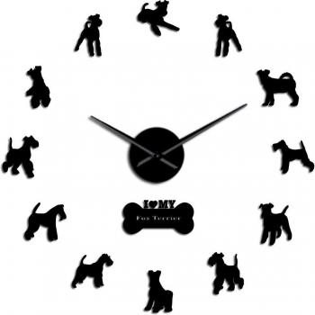 Fox Terrier Large Mute Wall Clock